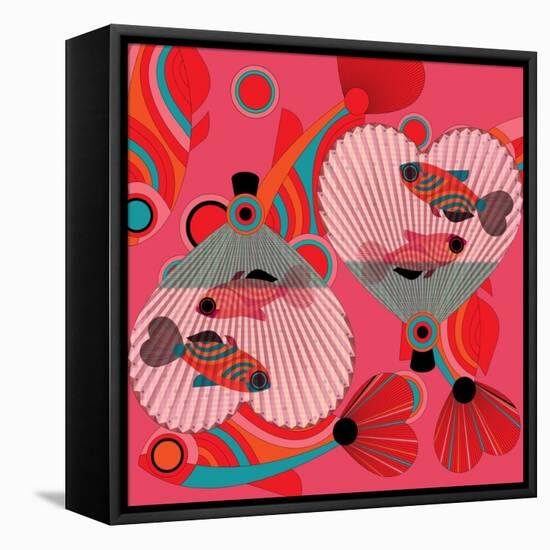 Nature Fan, Fish Color-Belen Mena-Framed Stretched Canvas