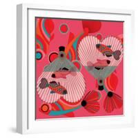 Nature Fan, Fish Color-Belen Mena-Framed Giclee Print
