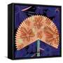 Nature Fan, Flower Purple Color-Belen Mena-Framed Stretched Canvas