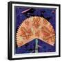 Nature Fan, Flower Purple Color-Belen Mena-Framed Giclee Print