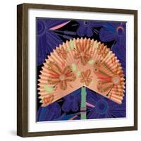 Nature Fan, Flower Purple Color-Belen Mena-Framed Giclee Print