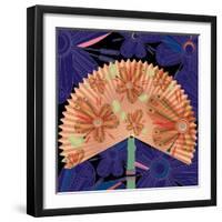 Nature Fan, Flower Purple Color-Belen Mena-Framed Giclee Print