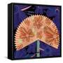 Nature Fan, Flower Purple Color-Belen Mena-Framed Stretched Canvas