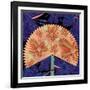 Nature Fan, Flower Purple Color-Belen Mena-Framed Giclee Print