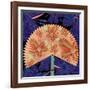 Nature Fan, Flower Purple Color-Belen Mena-Framed Giclee Print