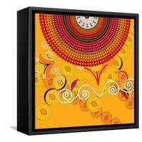 Nature Fan, Flower Yellow Color-Belen Mena-Framed Stretched Canvas