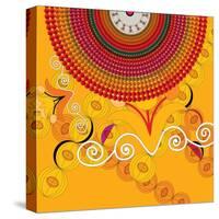 Nature Fan, Flower Yellow Color-Belen Mena-Stretched Canvas