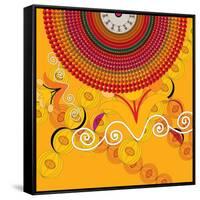 Nature Fan, Flower Yellow Color-Belen Mena-Framed Stretched Canvas