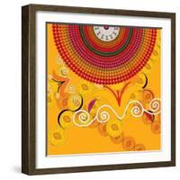 Nature Fan, Flower Yellow Color-Belen Mena-Framed Giclee Print