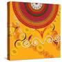 Nature Fan, Flower Yellow Color-Belen Mena-Stretched Canvas