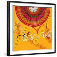 Nature Fan, Flower Yellow Color-Belen Mena-Framed Giclee Print