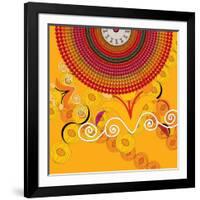 Nature Fan, Flower Yellow Color-Belen Mena-Framed Giclee Print