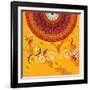 Nature Fan, Flower Yellow Color-Belen Mena-Framed Giclee Print