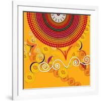 Nature Fan, Flower Yellow Color-Belen Mena-Framed Giclee Print