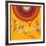 Nature Fan, Flower Yellow Color-Belen Mena-Framed Giclee Print