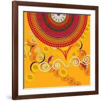 Nature Fan, Flower Yellow Color-Belen Mena-Framed Giclee Print