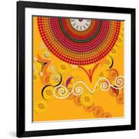 Nature Fan, Flower Yellow Color-Belen Mena-Framed Giclee Print