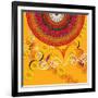 Nature Fan, Flower Yellow Color-Belen Mena-Framed Giclee Print