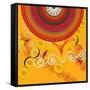 Nature Fan, Flower Yellow Color-Belen Mena-Framed Stretched Canvas