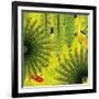 Nature Fan, Green Leaves Color-Belen Mena-Framed Giclee Print