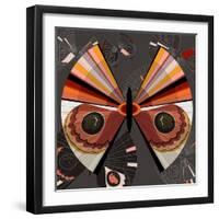 Nature Fan, Moth Color-Belen Mena-Framed Giclee Print