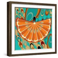 Nature Fan, Orange Color-Belen Mena-Framed Giclee Print