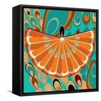 Nature Fan, Orange Color-Belen Mena-Framed Stretched Canvas