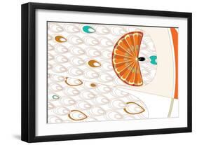 Nature Fan, Orange-Belen Mena-Framed Giclee Print