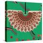 Nature Fan, Red And Green Color-Belen Mena-Stretched Canvas