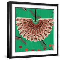 Nature Fan, Red And Green Color-Belen Mena-Framed Giclee Print