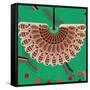 Nature Fan, Red And Green Color-Belen Mena-Framed Stretched Canvas