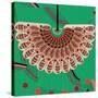 Nature Fan, Red And Green Color-Belen Mena-Stretched Canvas