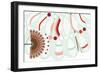 Nature Fan, Red And Green-Belen Mena-Framed Giclee Print