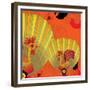 Nature Fan, Rooster Color-Belen Mena-Framed Giclee Print