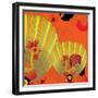 Nature Fan, Rooster Color-Belen Mena-Framed Giclee Print