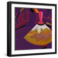 Nature Fan, Volcano Color-Belen Mena-Framed Giclee Print