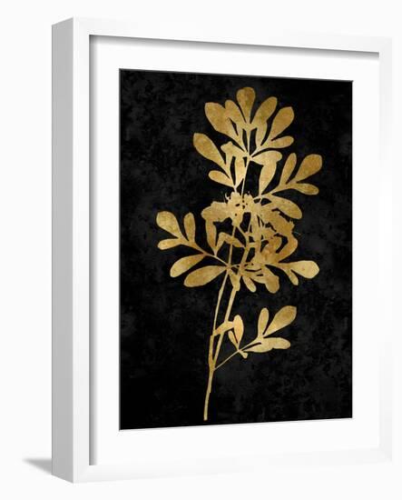Nature Gold on Black II-Danielle Carson-Framed Art Print