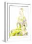 Nature Harmony Healthy Lifestyle Concept - Double Exposure Image of Woman Doing Yoga Lotus Position-f9photos-Framed Premium Photographic Print