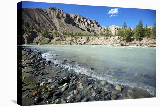 Nature Lanscape with Chilcotin River in Grasslands, Canada-Richard Wright-Stretched Canvas