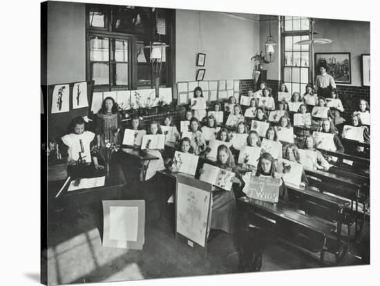 Nature Lesson, Albion Street Girls School, Rotherhithe, London, 1908-null-Stretched Canvas