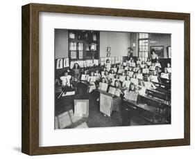 Nature Lesson, Albion Street Girls School, Rotherhithe, London, 1908-null-Framed Photographic Print