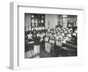 Nature Lesson, Albion Street Girls School, Rotherhithe, London, 1908-null-Framed Photographic Print