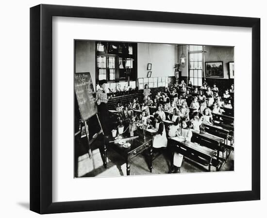 Nature Lesson, Class Iiib, Albion Street Girls School, Rotherhithe, London, 1908-null-Framed Photographic Print