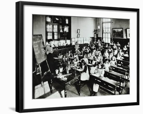 Nature Lesson, Class Iiib, Albion Street Girls School, Rotherhithe, London, 1908-null-Framed Photographic Print