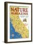 Nature Magazine - Detailed Map of California State with Scenic Spots to Visit, c.1928-Lantern Press-Framed Art Print