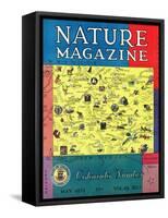 Nature Magazine - Detailed Map of Colorado State with Scenic Spots to Visit, c.1932-Lantern Press-Framed Stretched Canvas