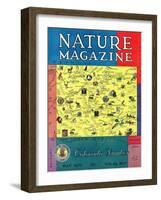 Nature Magazine - Detailed Map of Colorado State with Scenic Spots to Visit, c.1932-Lantern Press-Framed Art Print