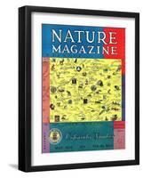 Nature Magazine - Detailed Map of Colorado State with Scenic Spots to Visit, c.1932-Lantern Press-Framed Art Print