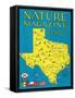 Nature Magazine - Detailed Map of Texas State with Scenic Spots to Visit, c.1930-Lantern Press-Framed Stretched Canvas