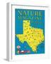 Nature Magazine - Detailed Map of Texas State with Scenic Spots to Visit, c.1930-Lantern Press-Framed Art Print